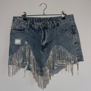 Windsor Rhinestone Denim Shorts size large